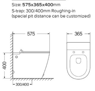 Унитаз приставной SantiLine SL-5030MB безободковый с импульсной системой смыва чёрный матовый